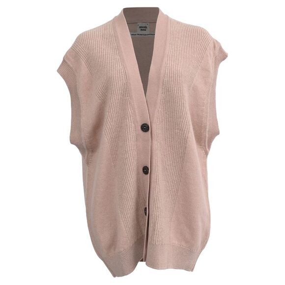 Hermès Oversized Vest in Pink Cashmere